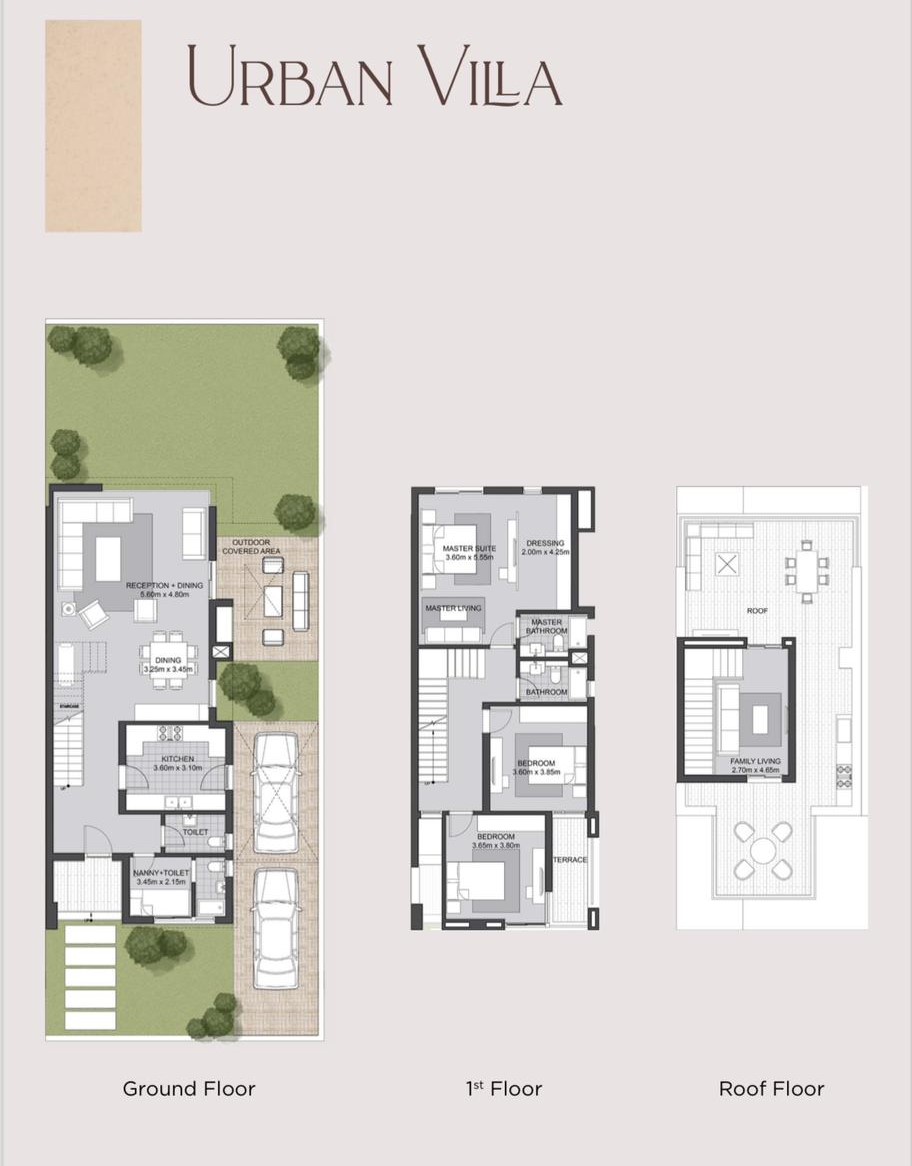 Floor plan for villa at Karmell New Zayed
