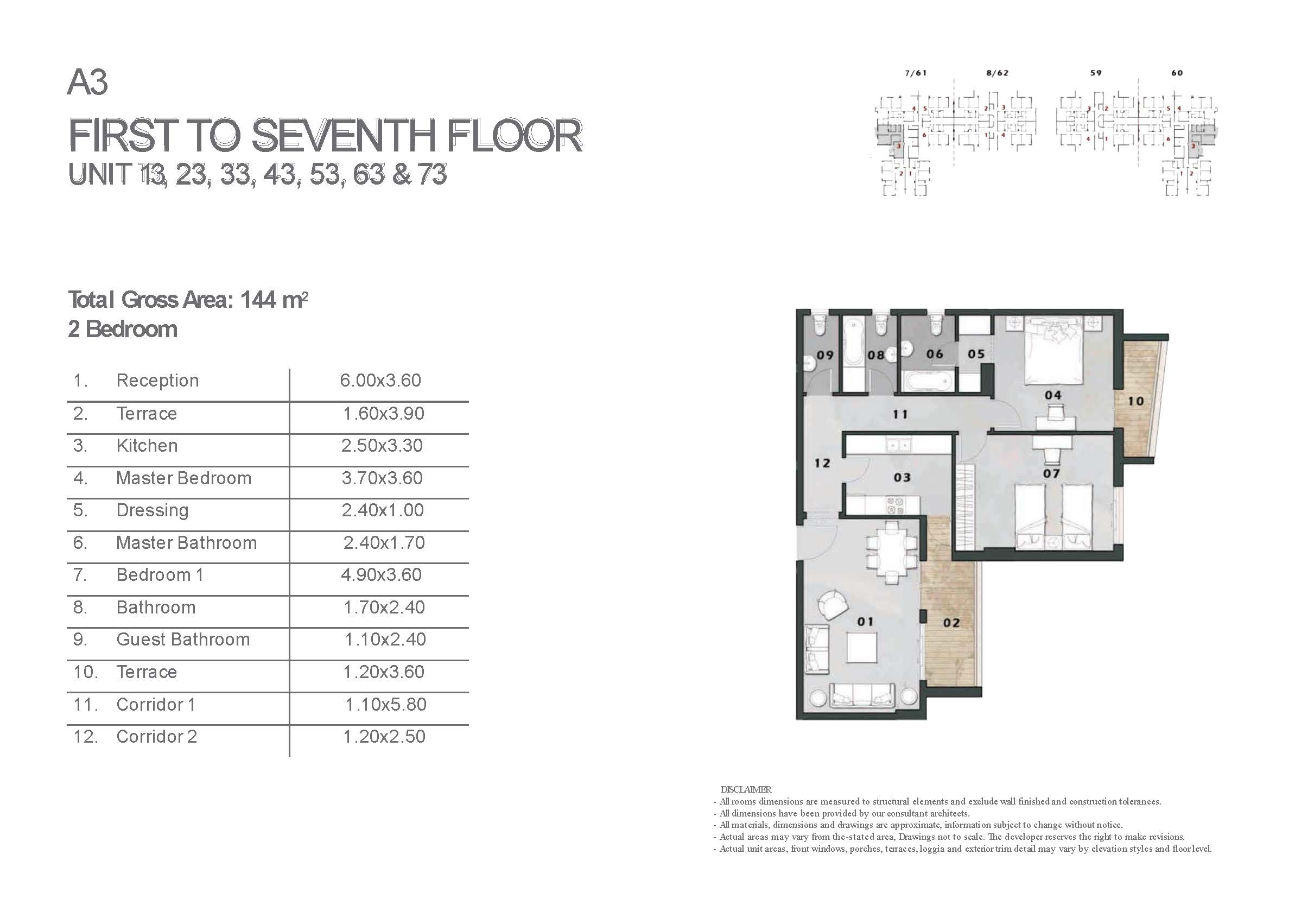Floor plan for apartment at Vinci