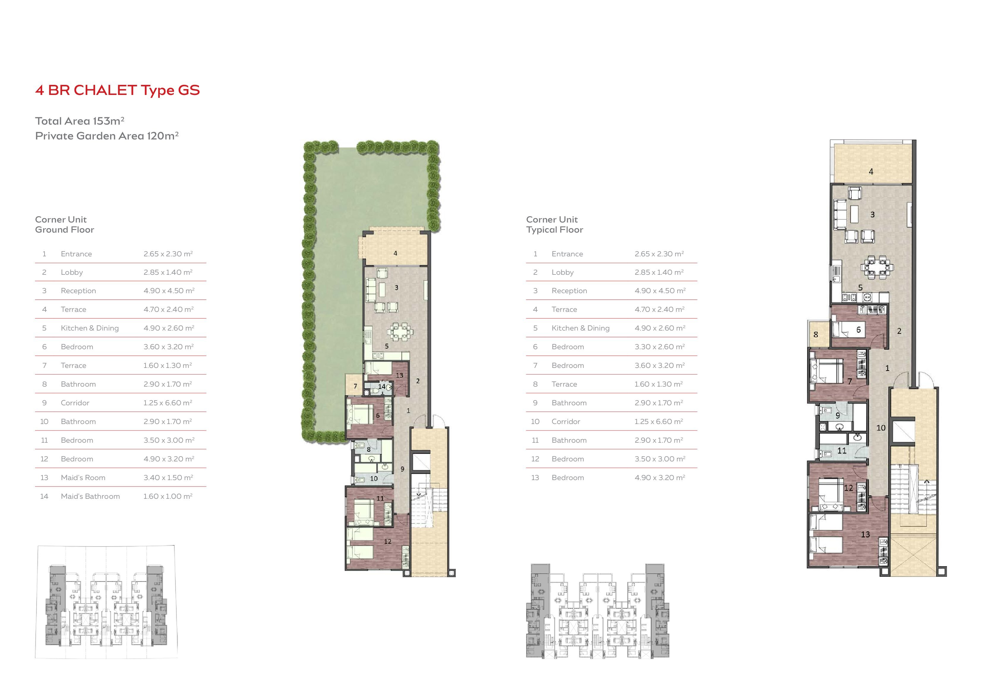 Floor plan for chalet at Telal North Coast