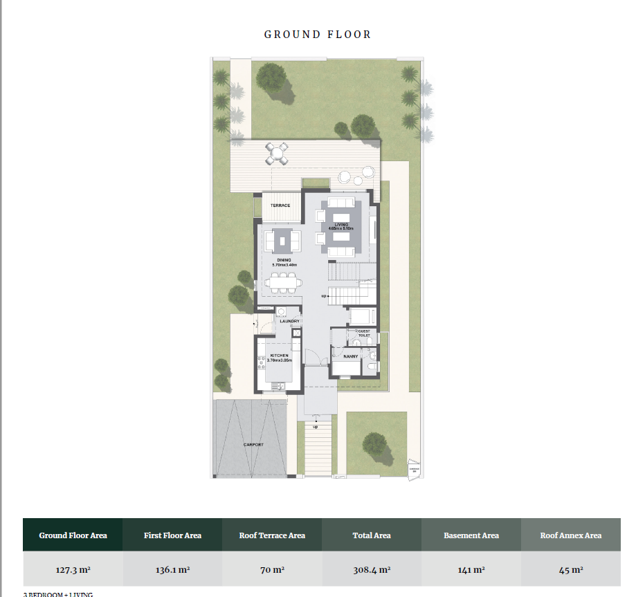 Floor plan for villa at The Estates