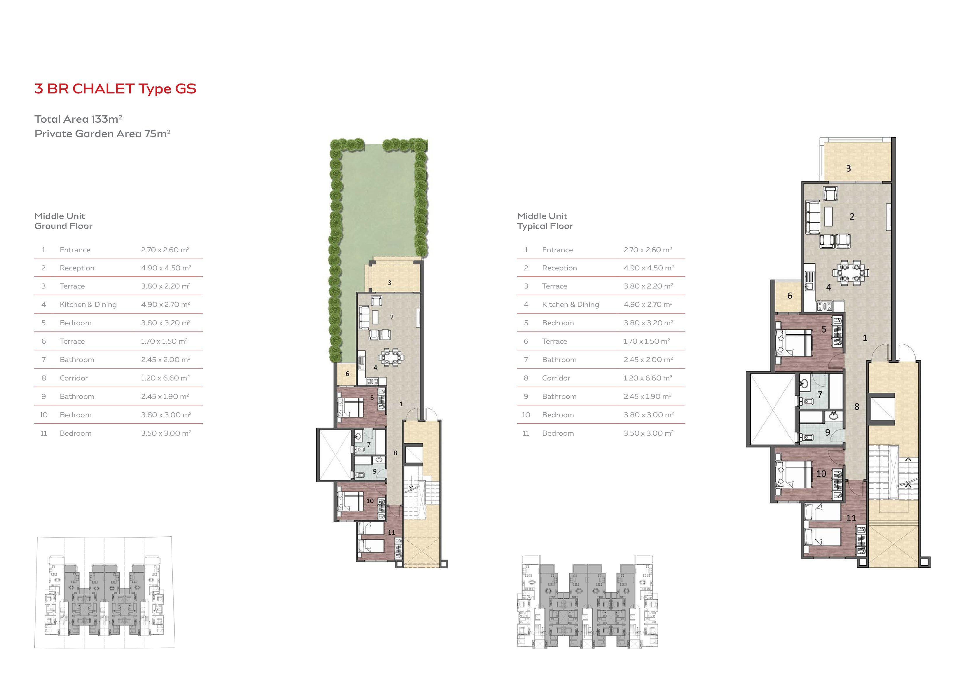 Floor plan for chalet at Telal North Coast