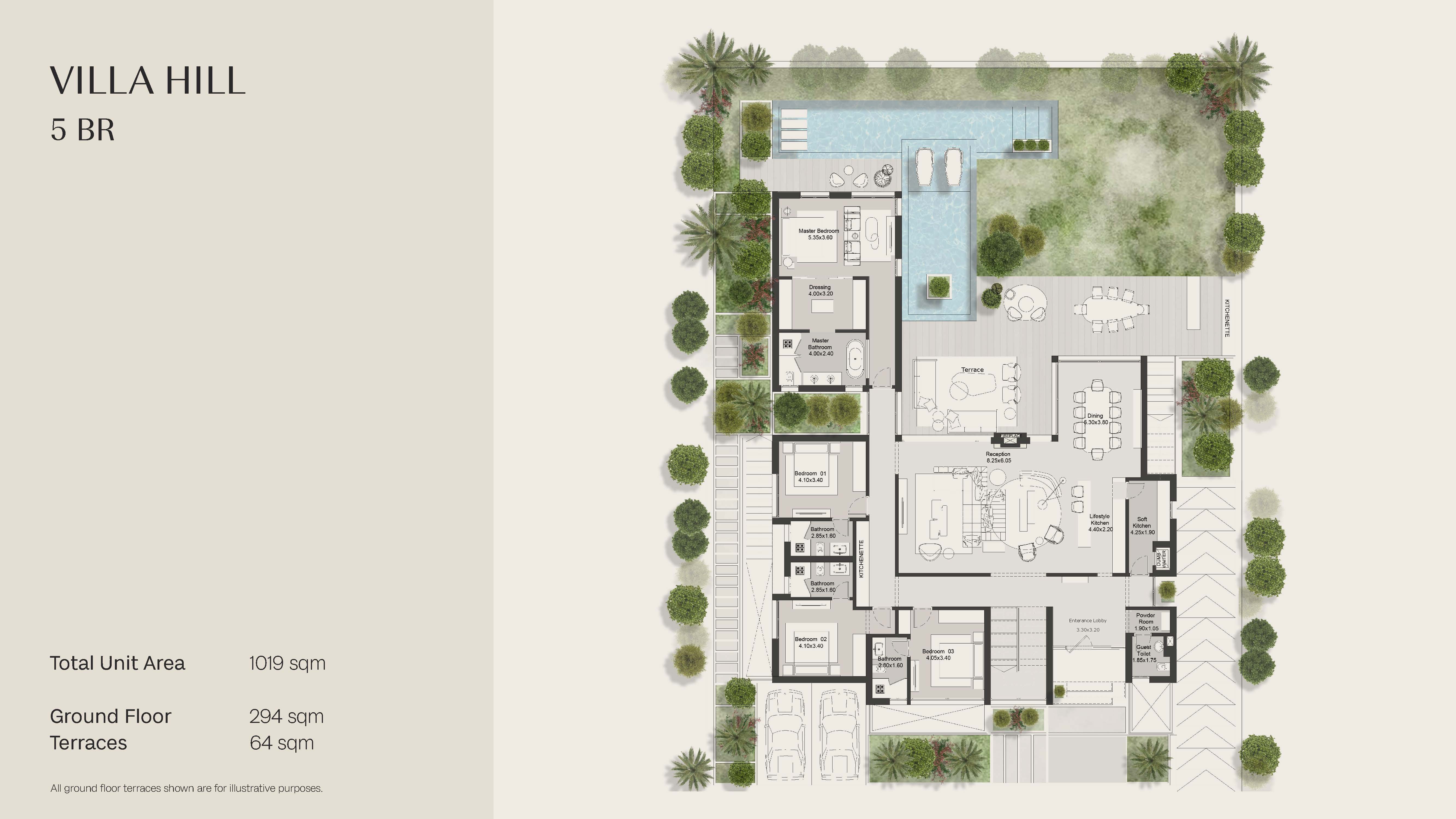 Floor plan for villa at Hills of One