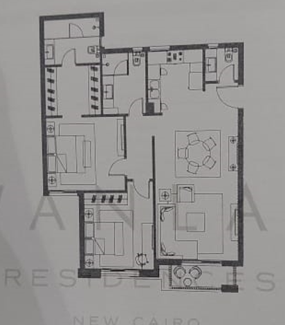 Floor plan for apartment at Swanlake Residences