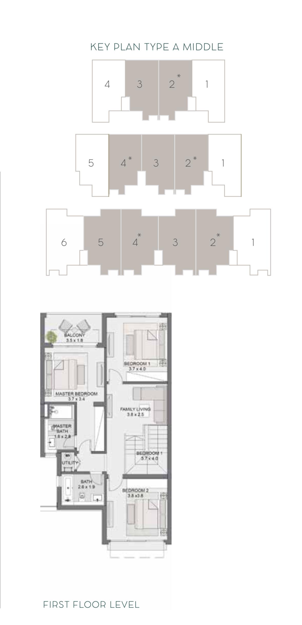 Floor plan for townhouse at Belle Vie