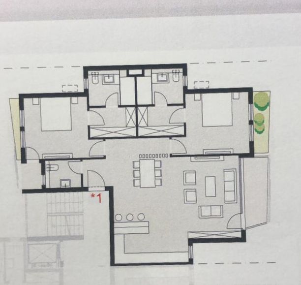 Floor plan for apartment at Badya