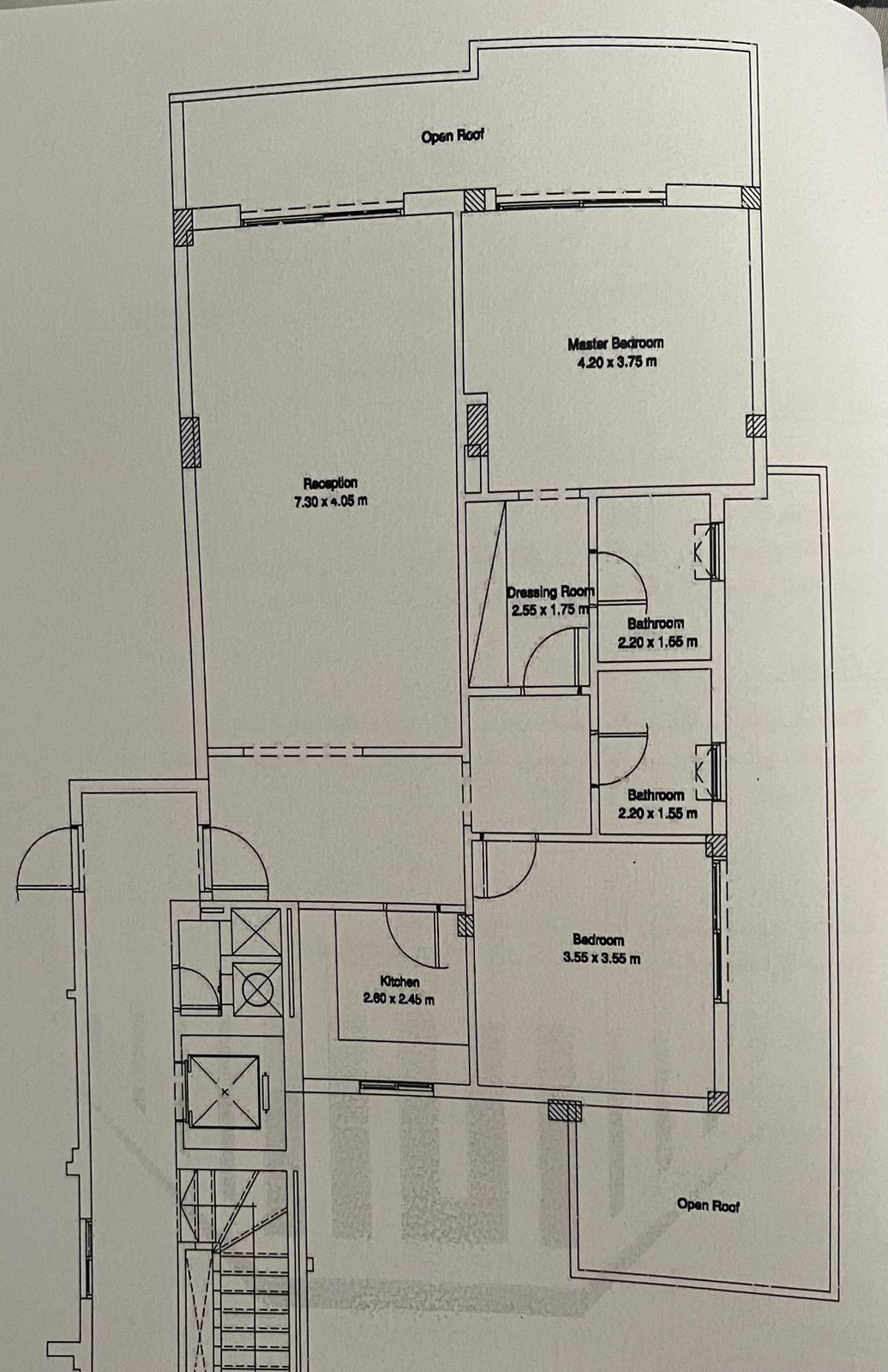 Floor plan for penthouse at Fifth Square Al Marasem
