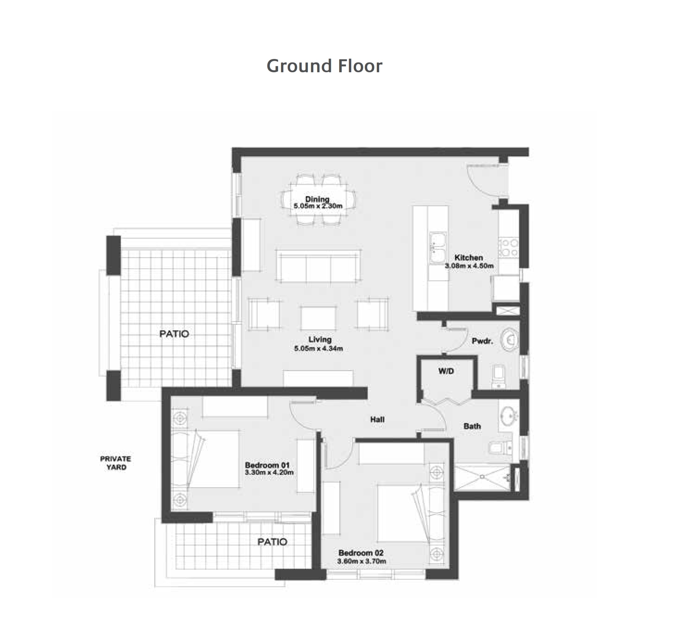 Floor plan for chalet at Marassi