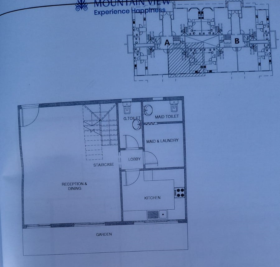 Floor plan for duplex at Aliva Mountain View Mostakbal City
