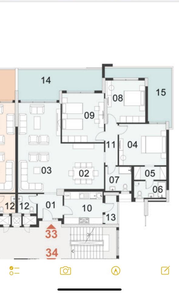 Floor plan for apartment at Mazarine