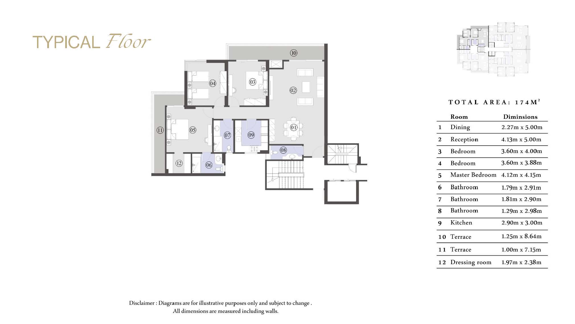 Floor plan for apartment at El Patio Oro