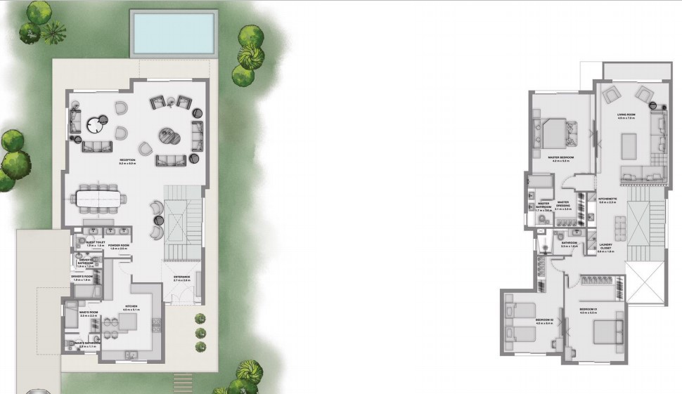 Floor plan for villa at Creektown
