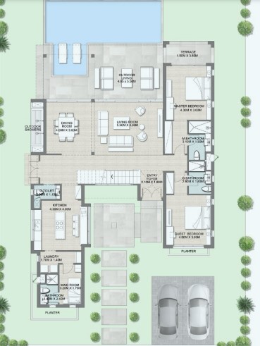 Floor plan for villa at Hyde Park North - Seashore