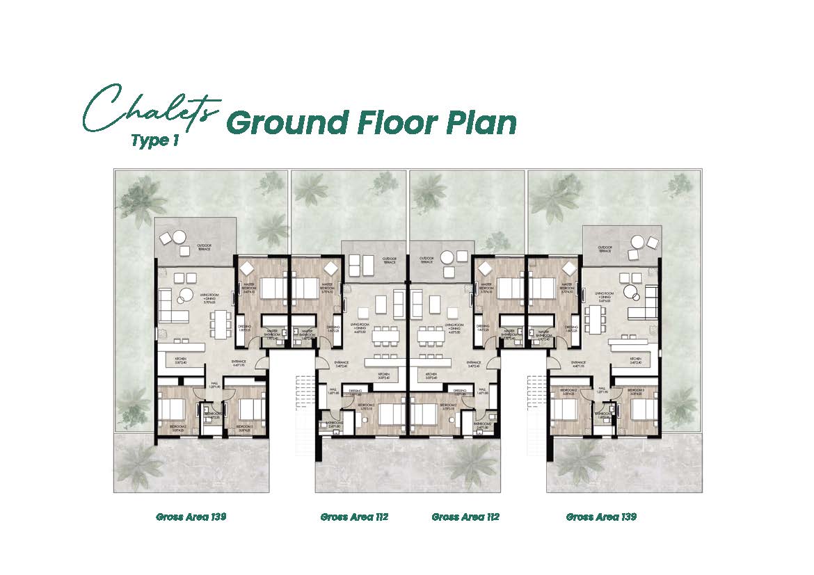 Floor plan for chalet at Il Bayou