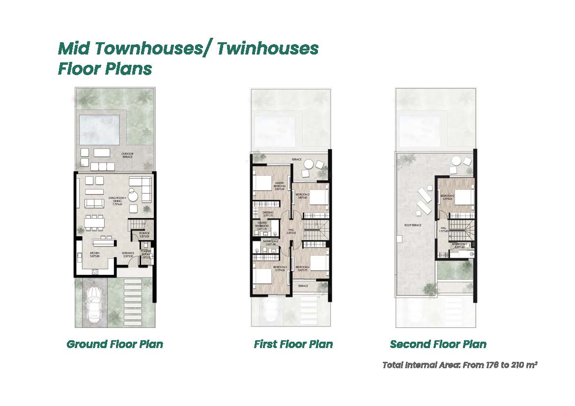 Floor plan for townhouse at Il Bayou