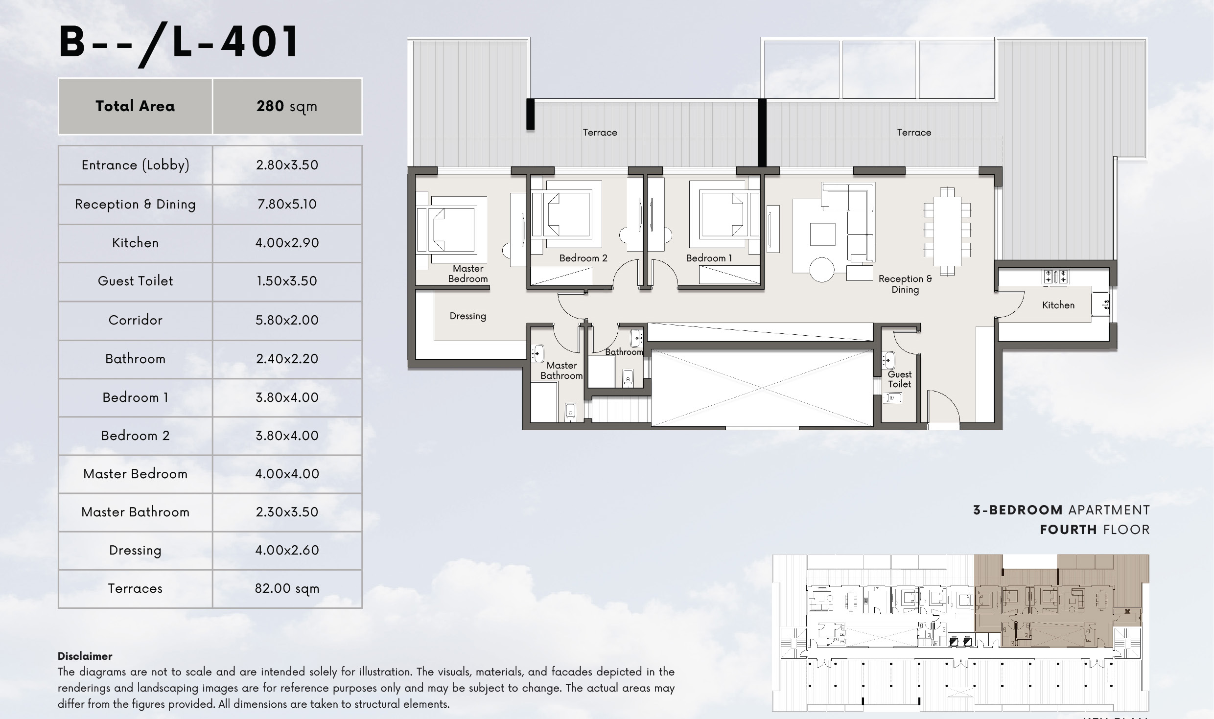 Floor plan for villa at Kite
