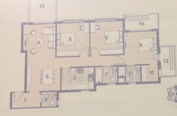 Floor plan for apartment at Al Burouj
