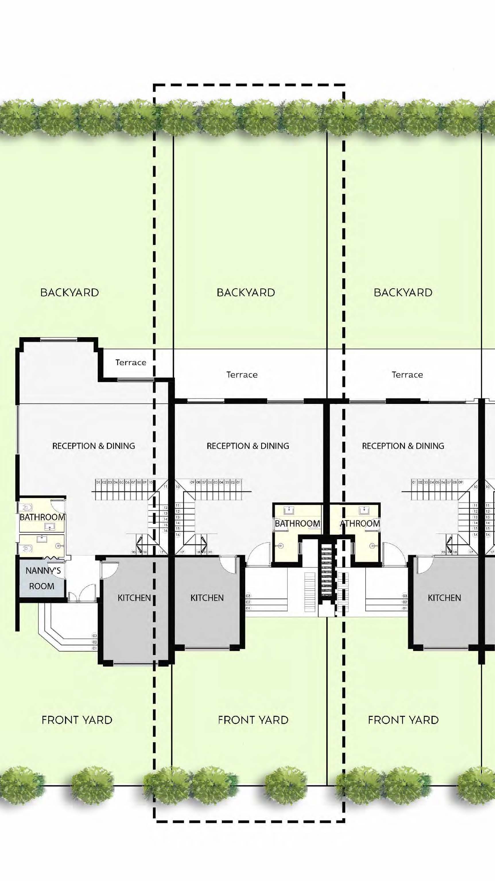 Floor plan for townhouse at V levels
