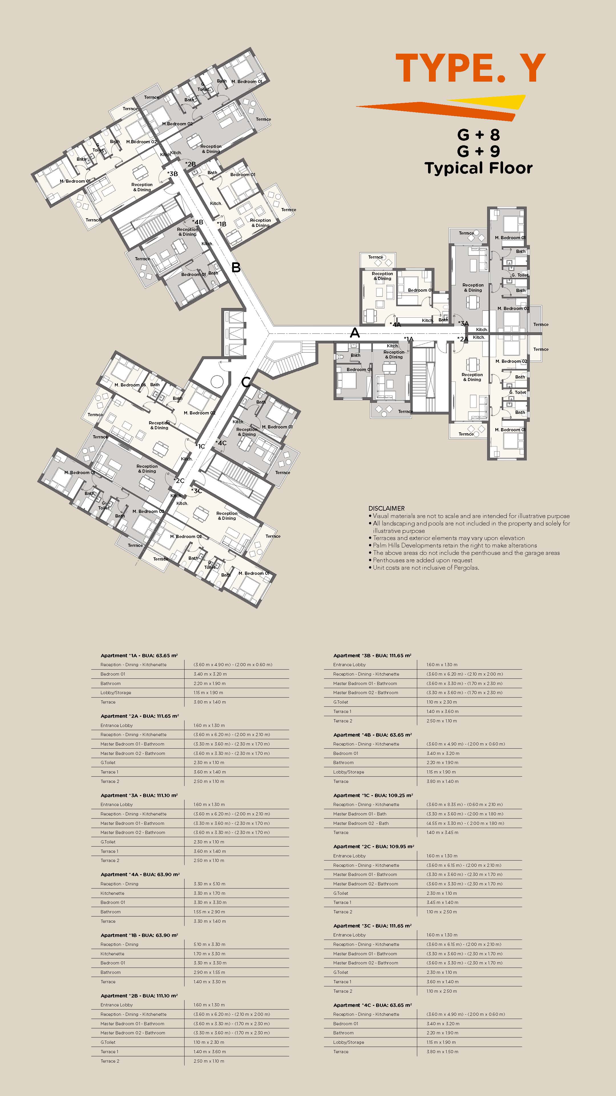 Floor plan for apartment at Badya