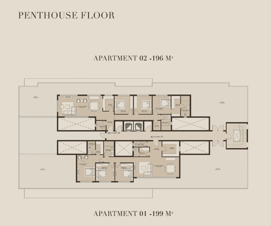 Floor plan for apartment at The Crest