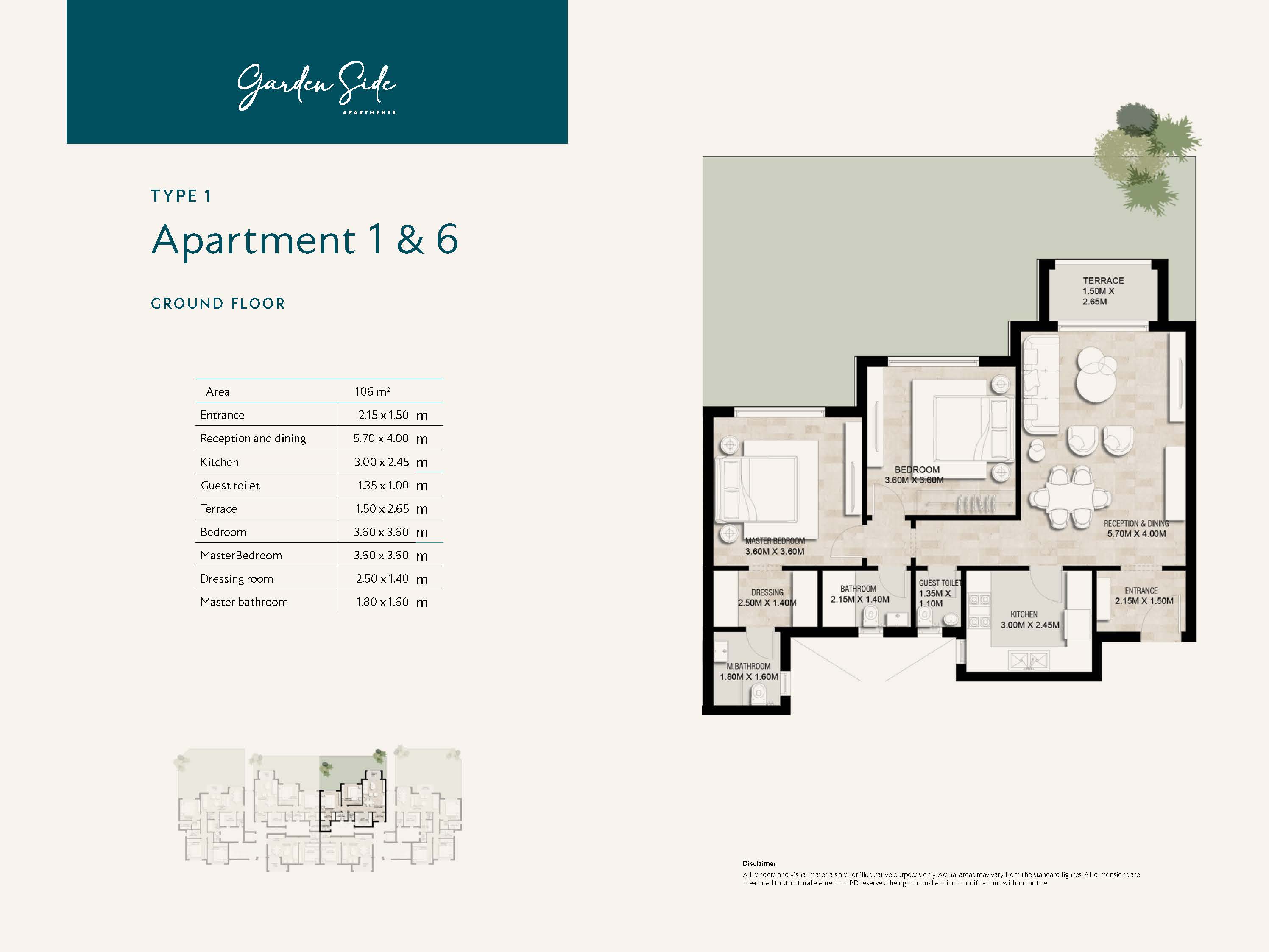 Floor plan for apartment at Garden Lakes