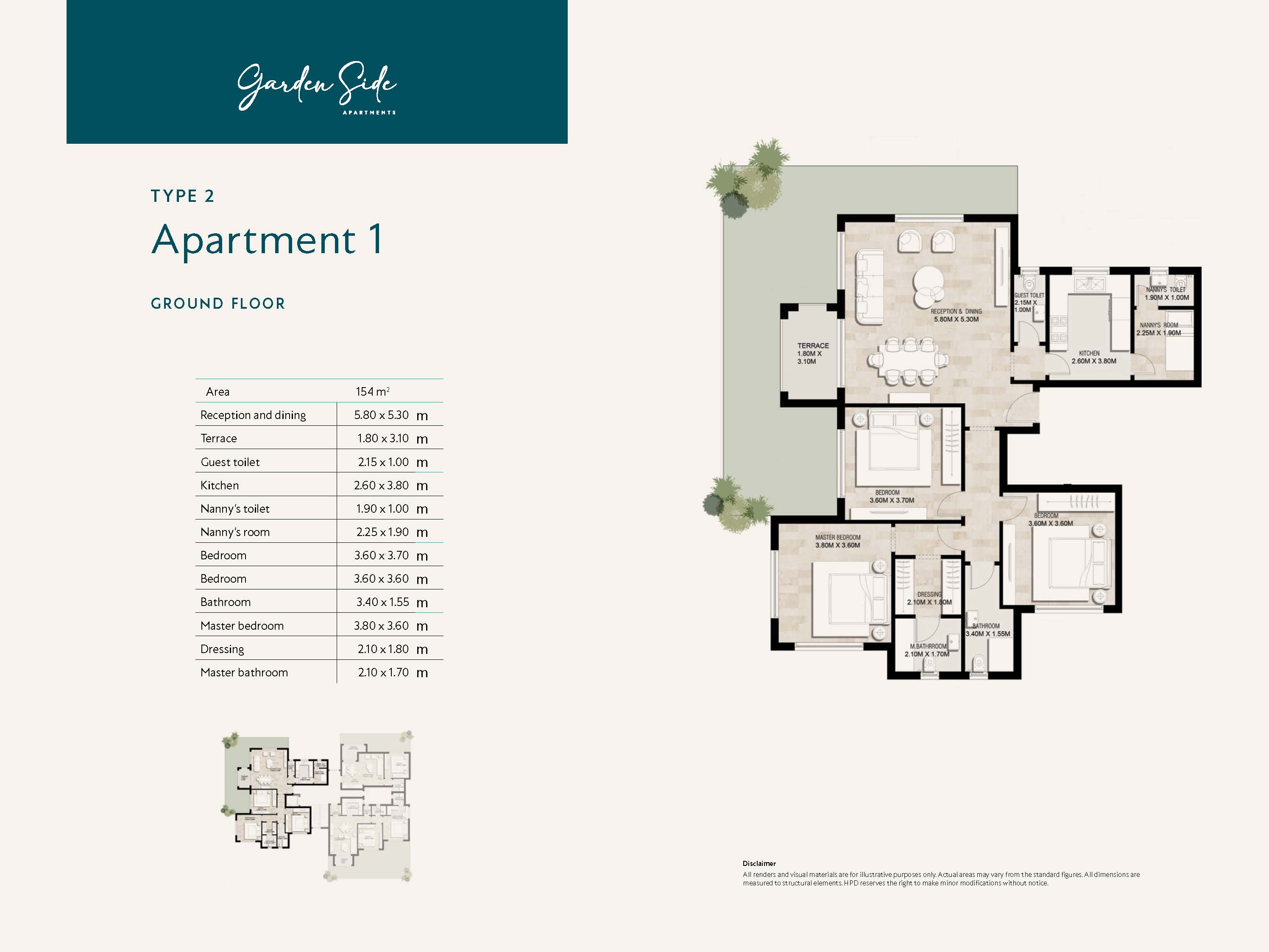 Floor plan for apartment at Garden Lakes