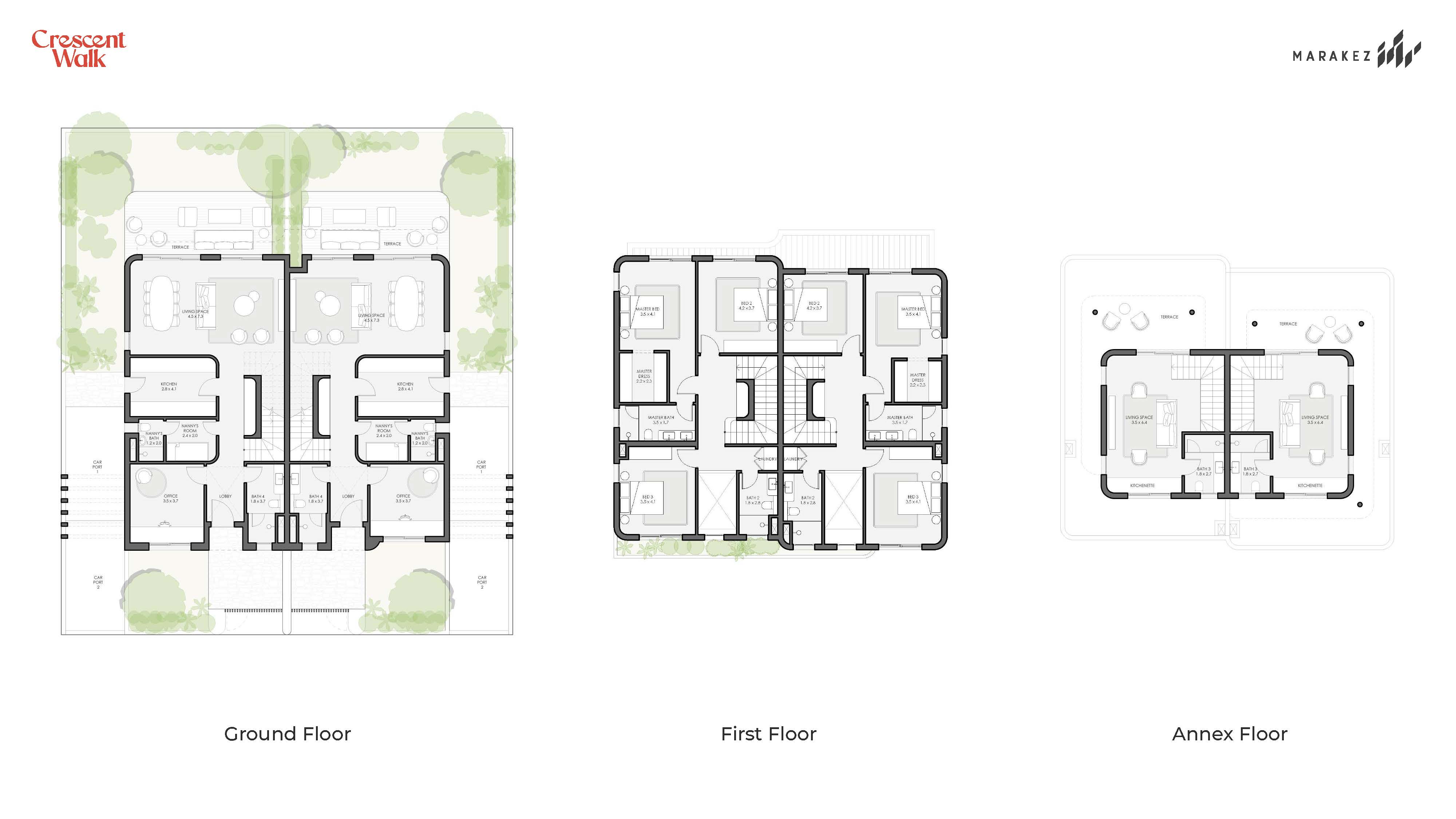 Floor plan for  at Crescent Walk