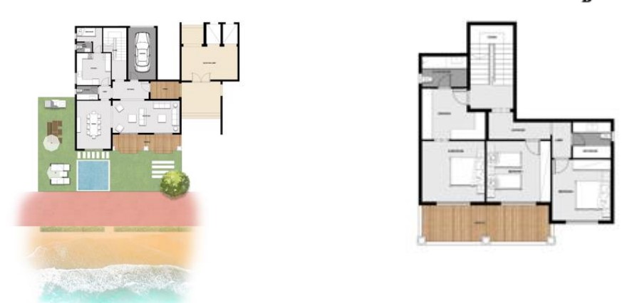 Floor plan for villa at Lagoon Beach Park Mountain View I City New Cairo