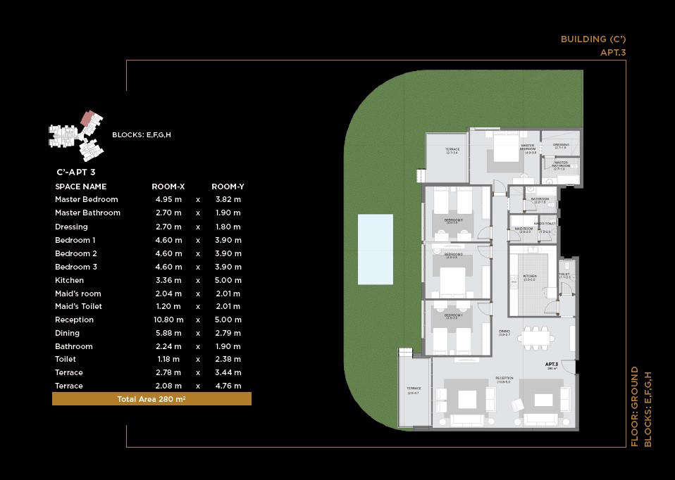 Floor plan for apartment at The Capitalway