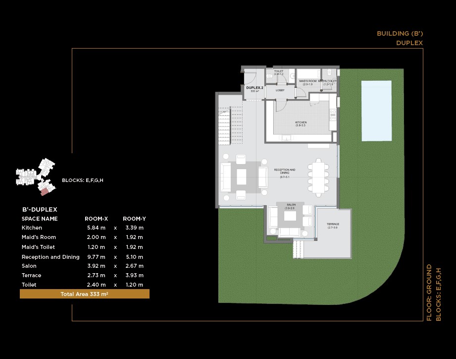 Floor plan for duplex at The Capitalway