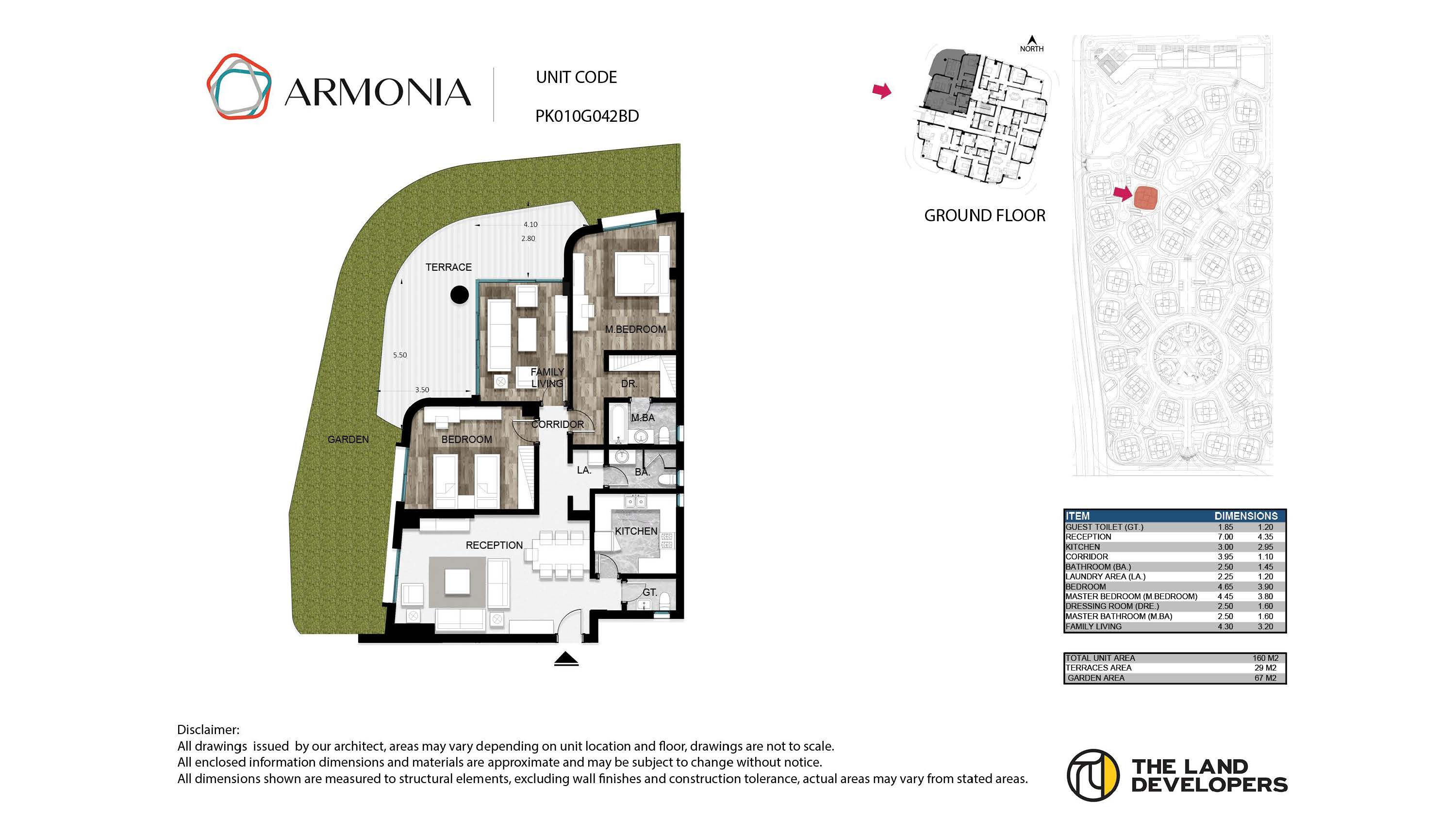 Floor plan for apartment at Armonia
