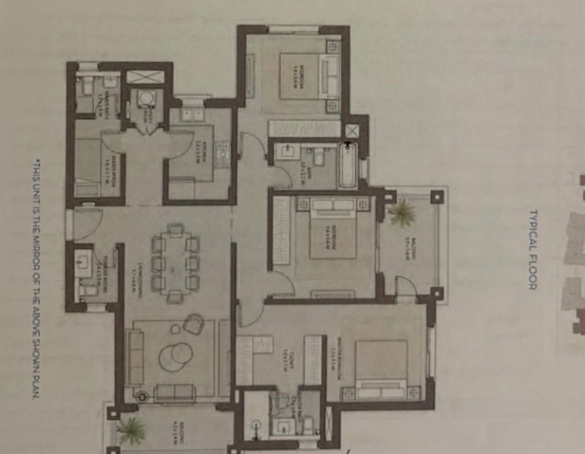Floor plan for apartment at Belle Vie