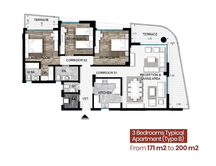 Floor plan for apartment at Armonia