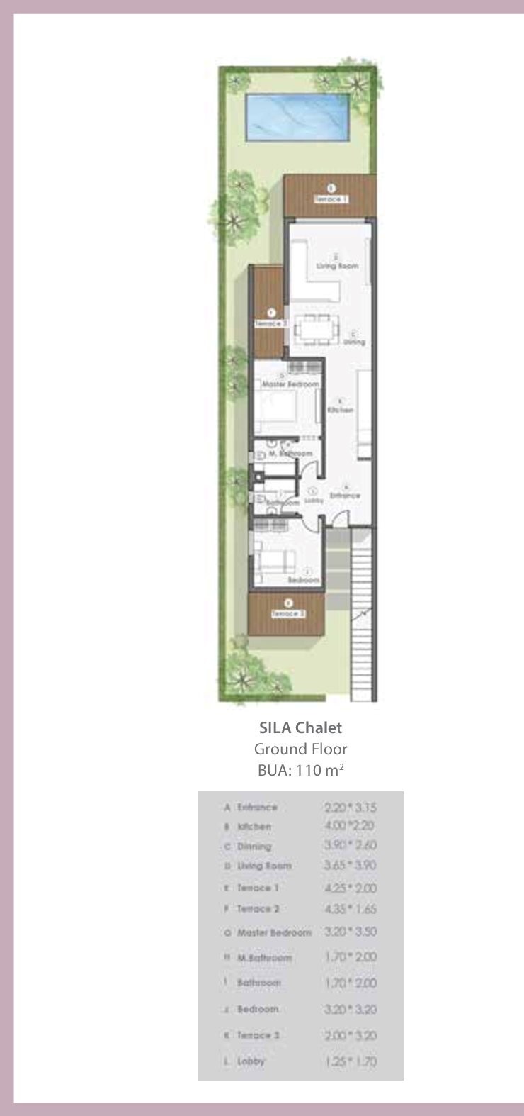 Floor plan for chalet at Pali North Coast
