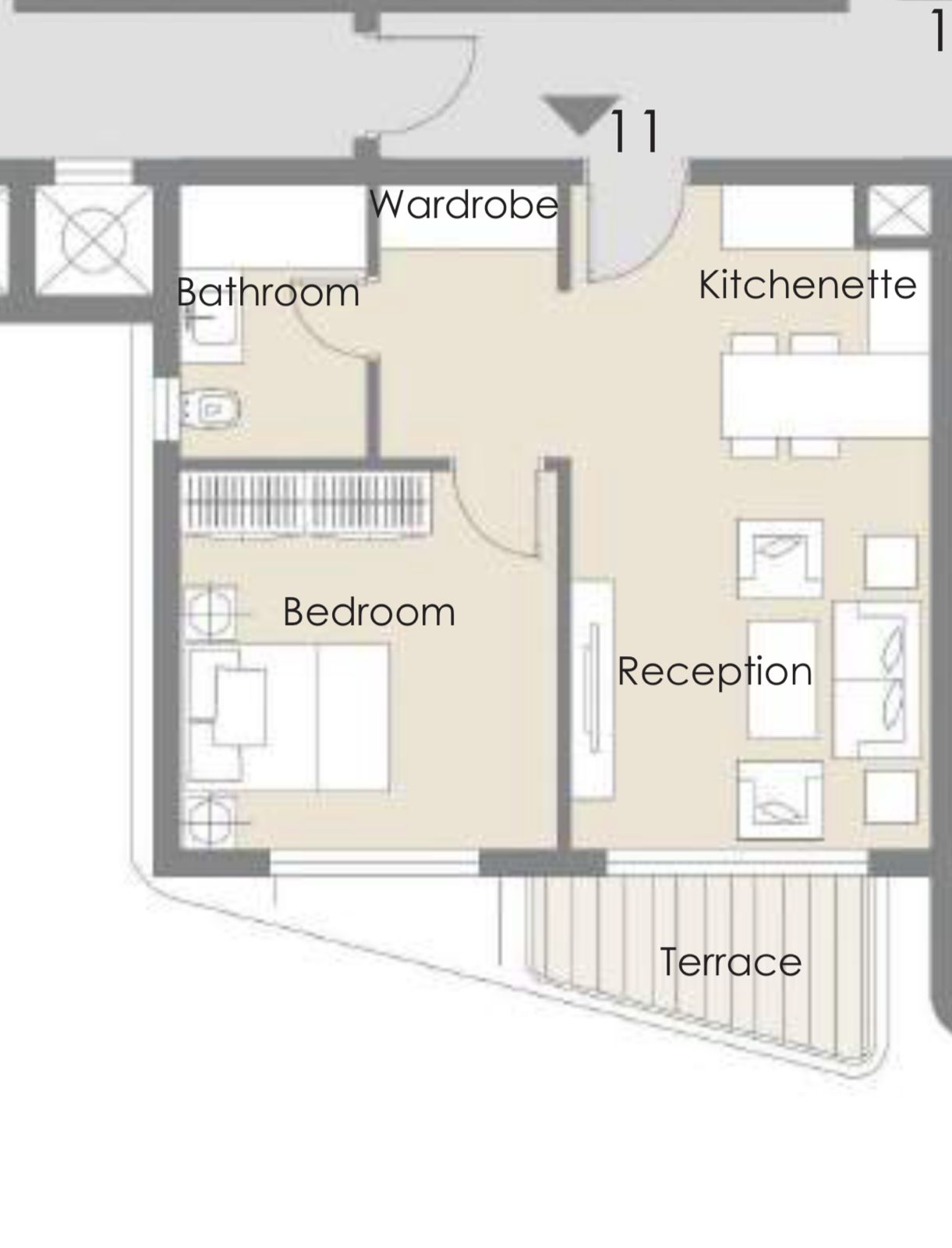 Floor plan for apartment at Palm Hills New Cairo