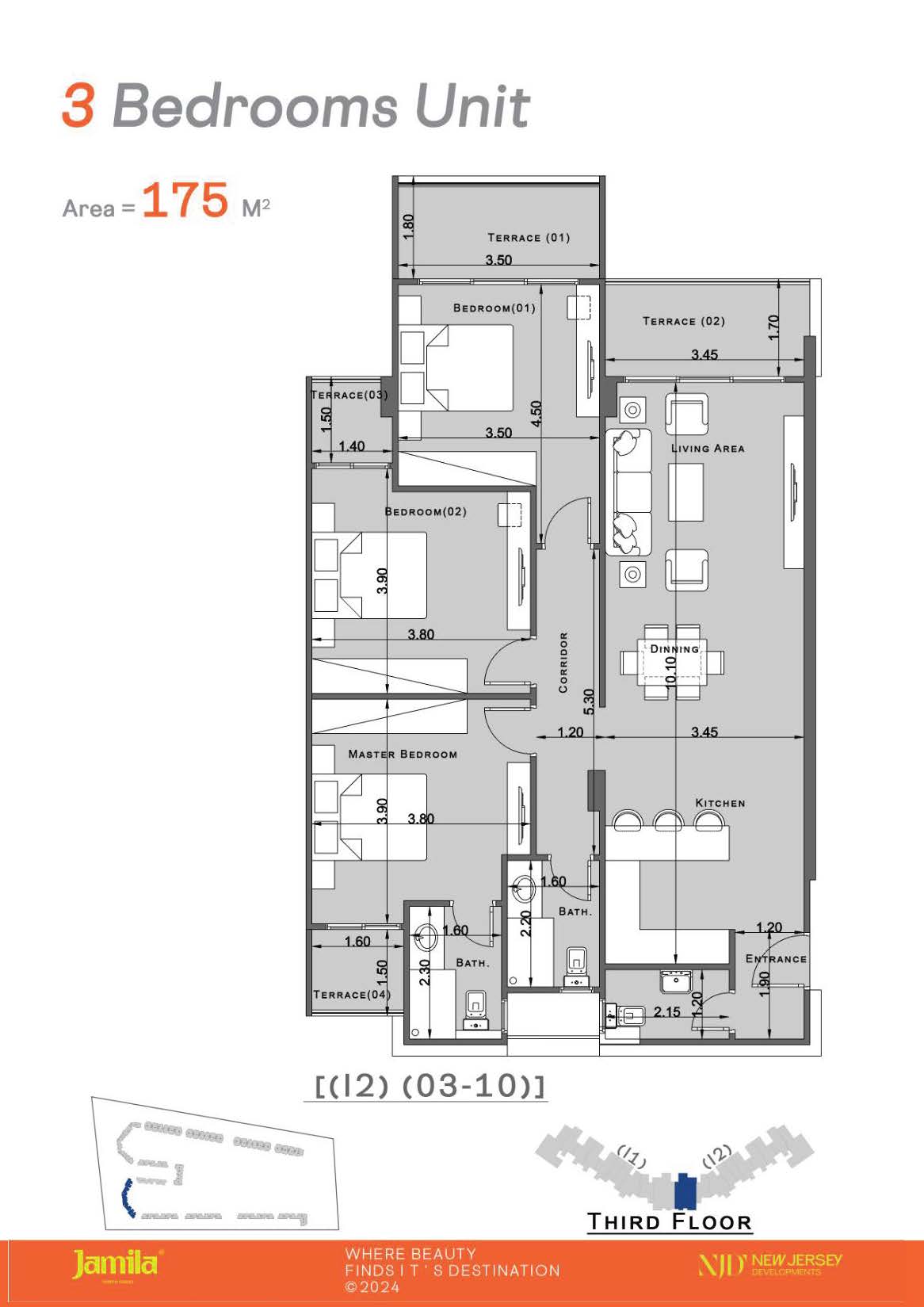 Floor plan for chalet at Jamila