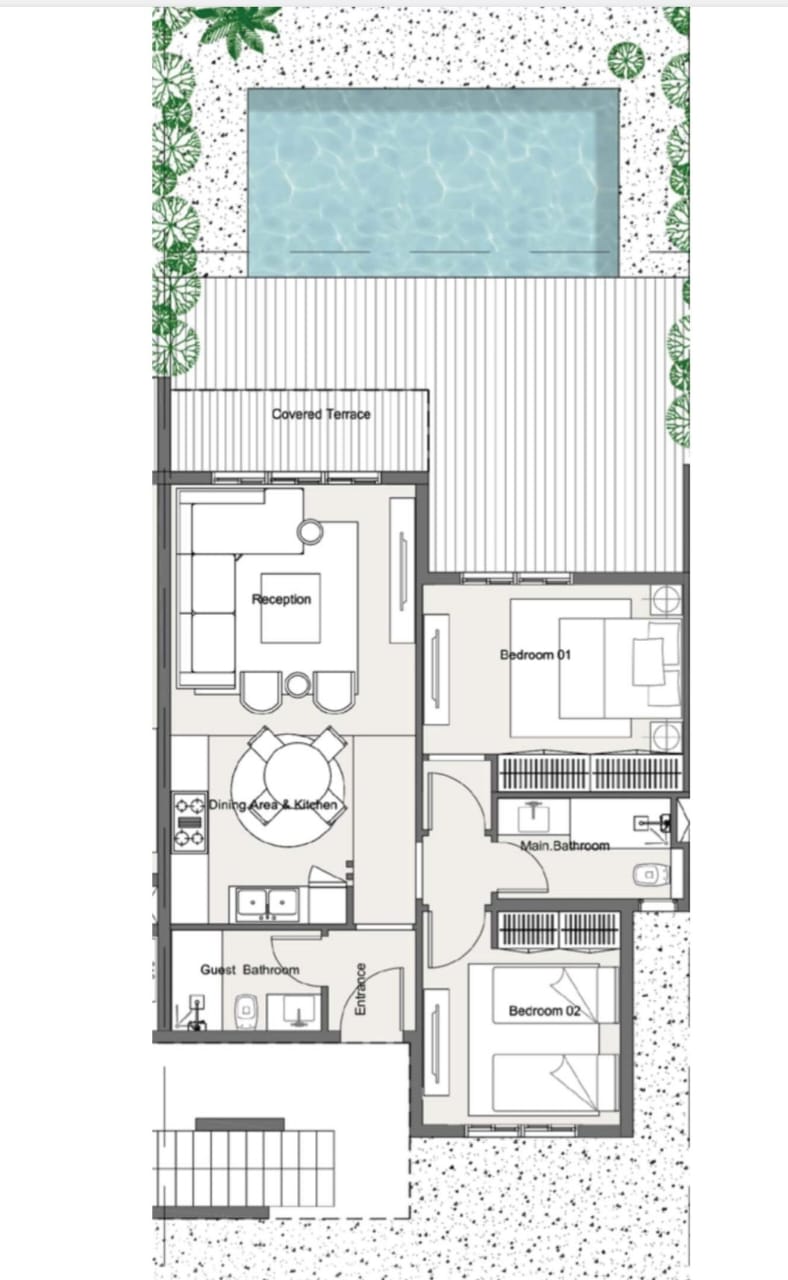 Floor plan for chalet at Summer