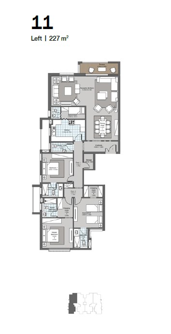 Floor plan for apartment at Ever