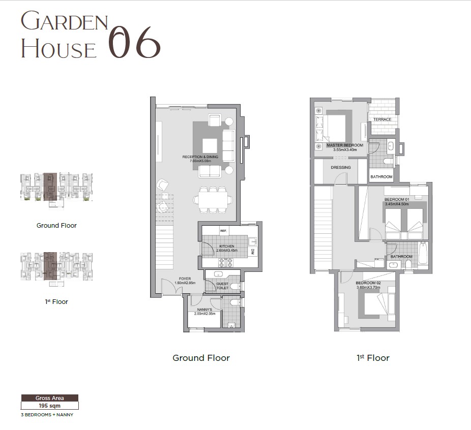 Floor plan for duplex at Karmell New Zayed