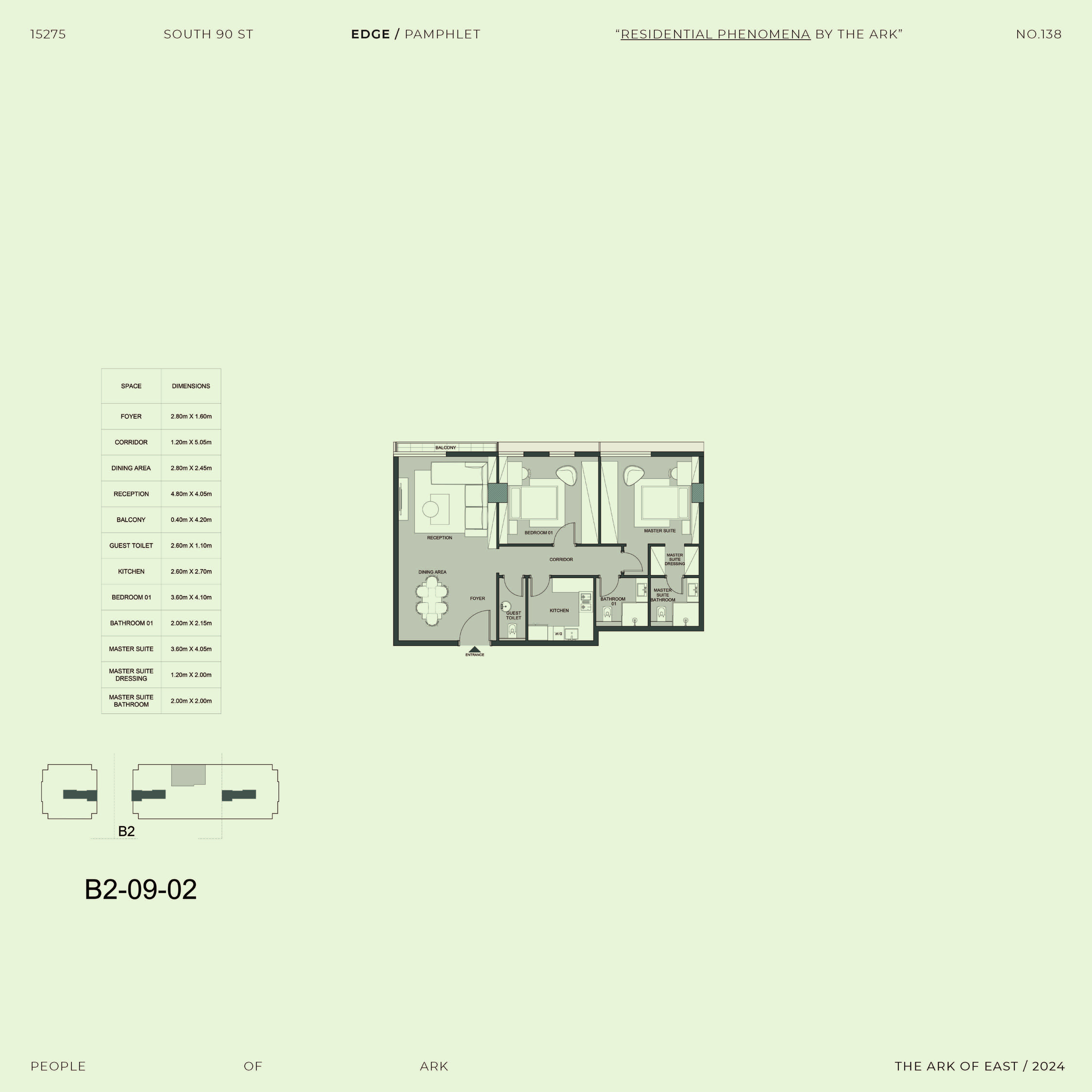 Floor plan for apartment at Edge