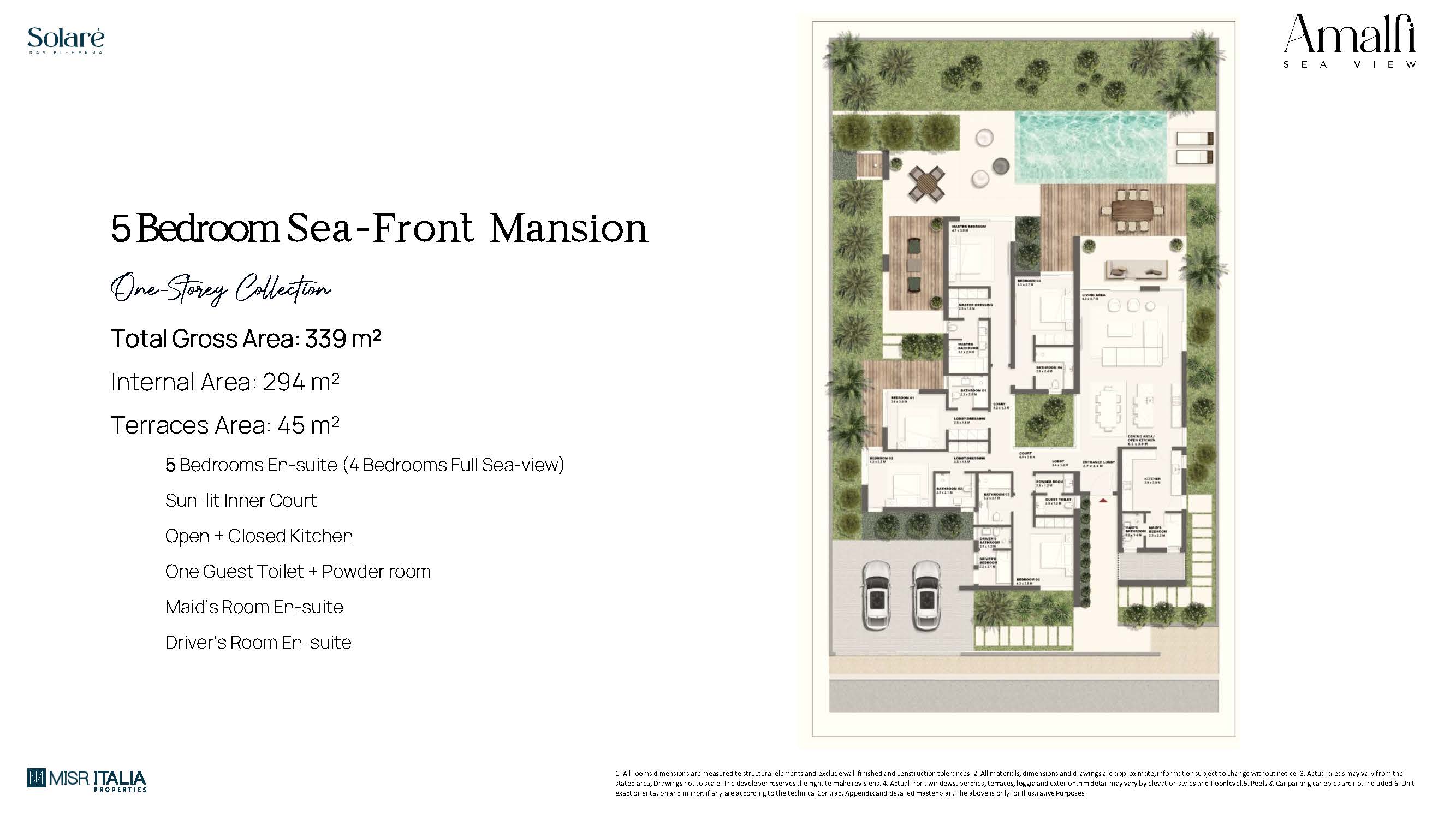Floor plan for villa at Solare