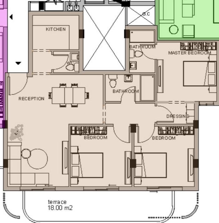Floor plan for apartment at White Residence