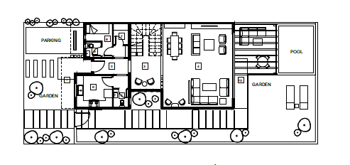 Floor plan for townhouse at Trio