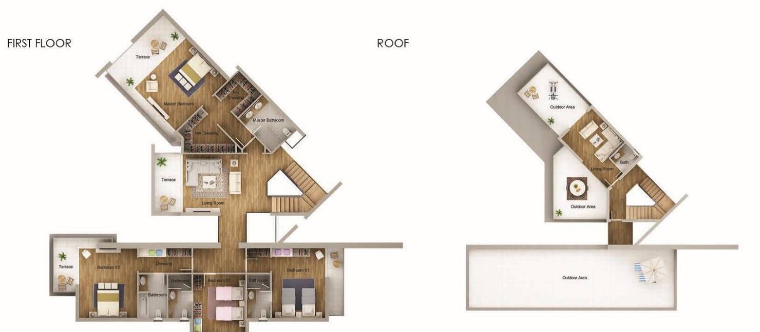 Floor plan for villa at Mountain View ICity New Cairo