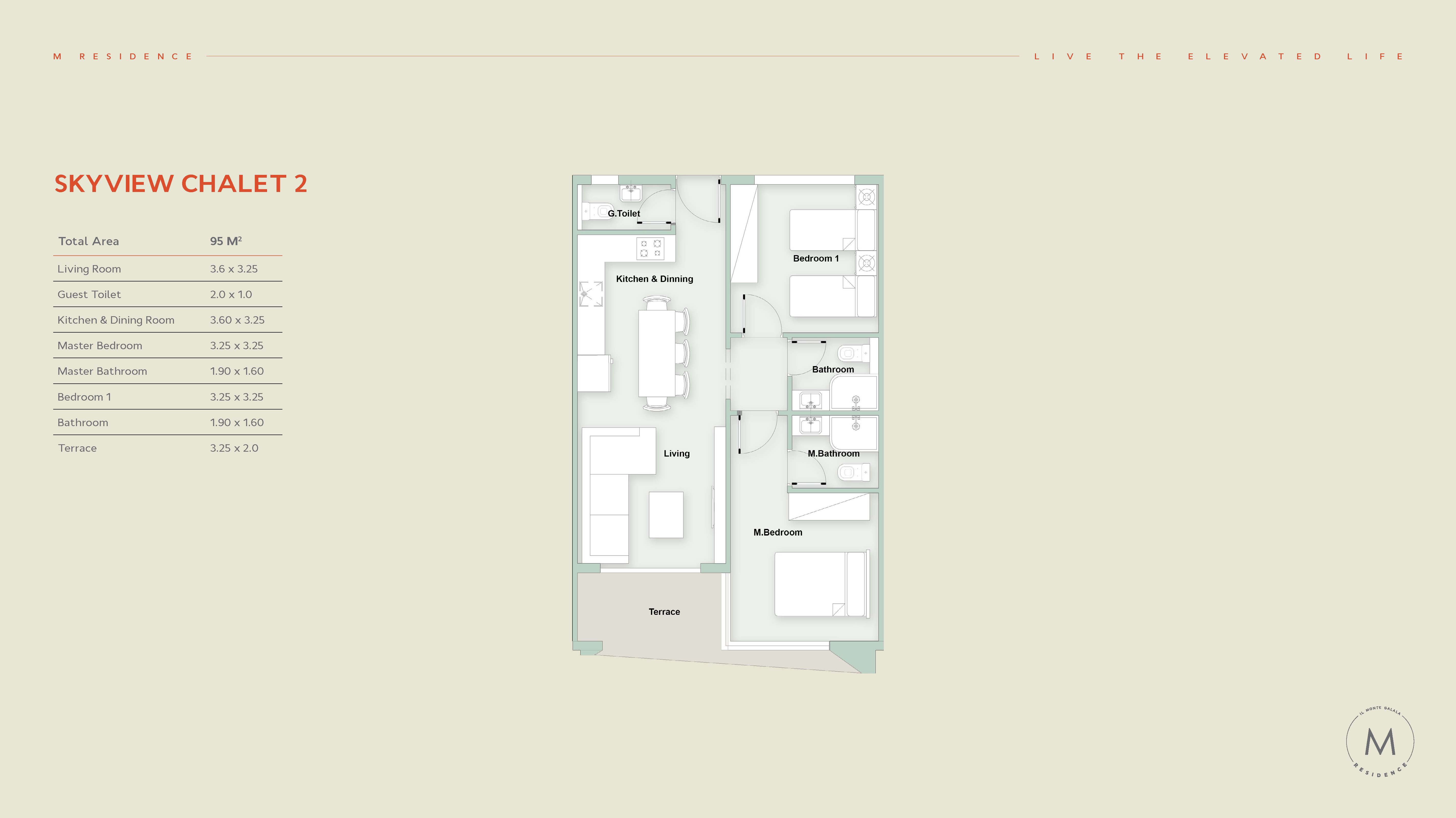 Floor plan for  at Il Monte Galala