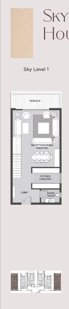 Floor plan for penthouse at Karmell New Zayed