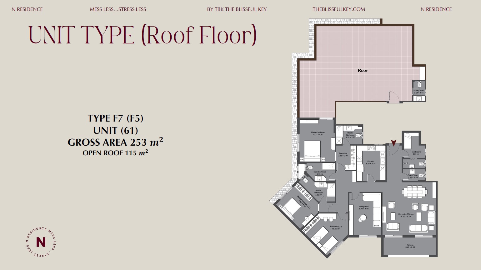 Floor plan for penthouse at N Residence