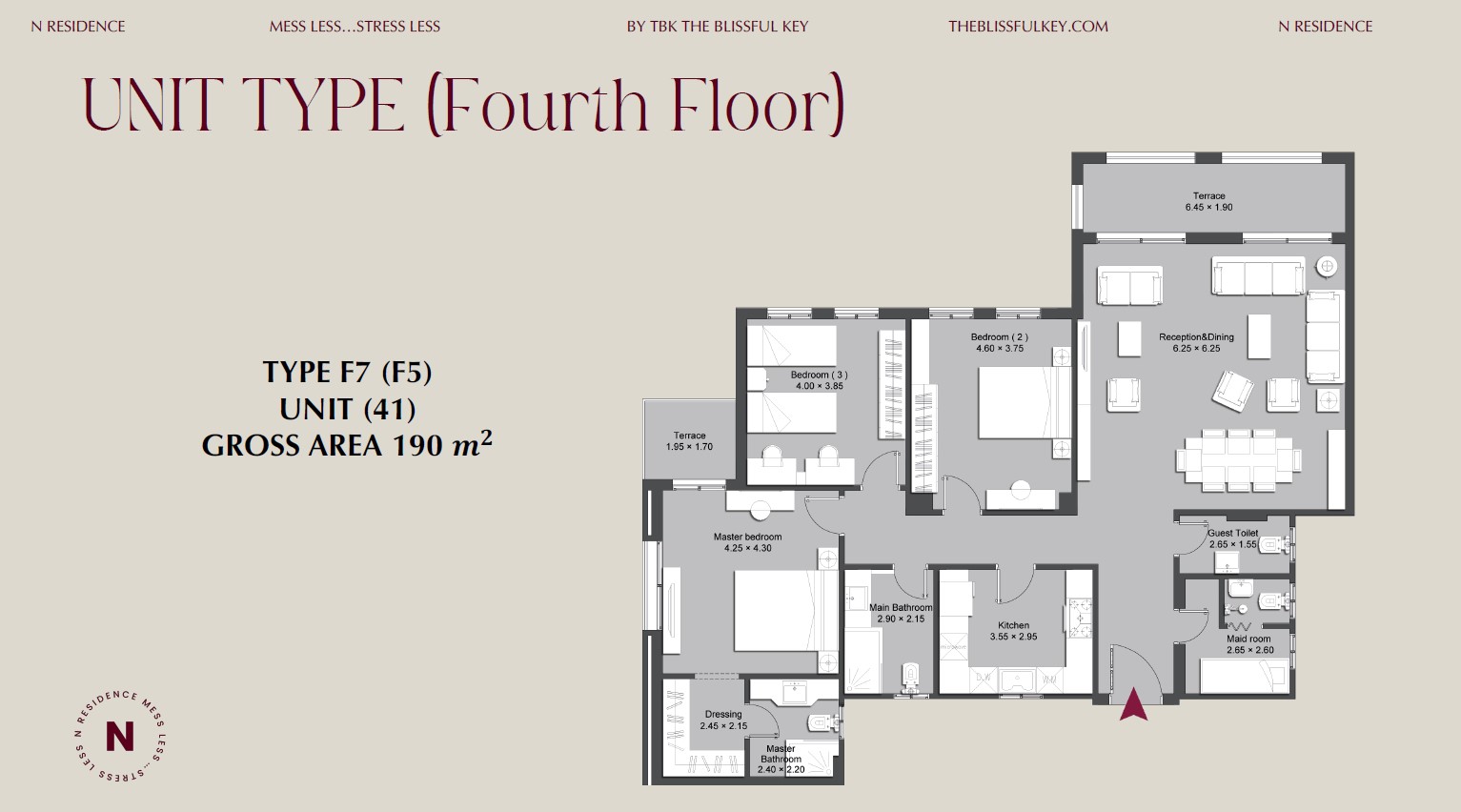 Floor plan for apartment at N Residence