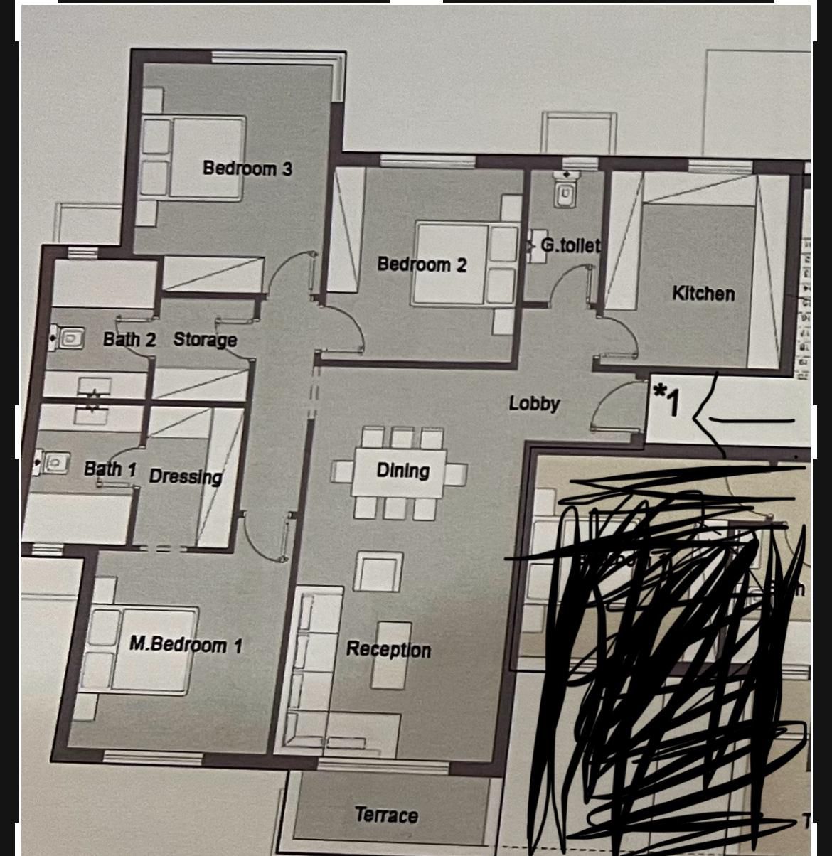 Floor plan for apartment at Badya