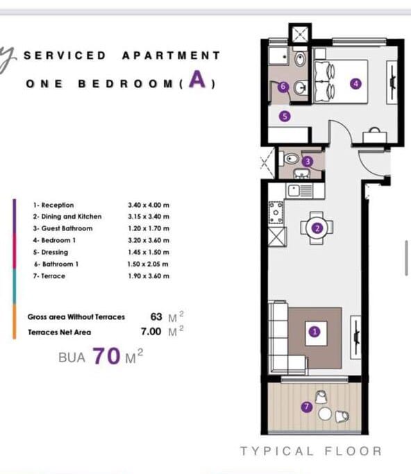 Floor plan for apartment at D.O.S.E