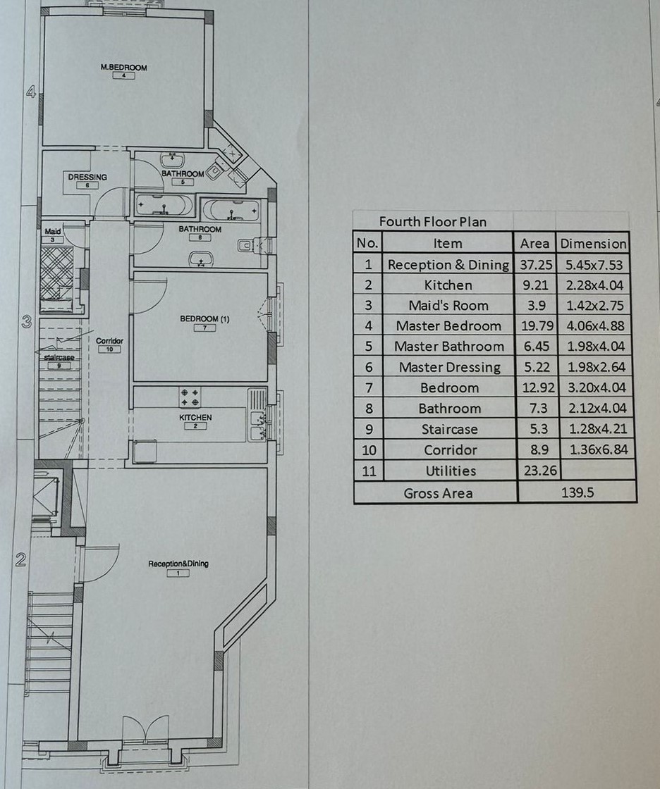 Floor plan for penthouse at Mountain View Hyde Park